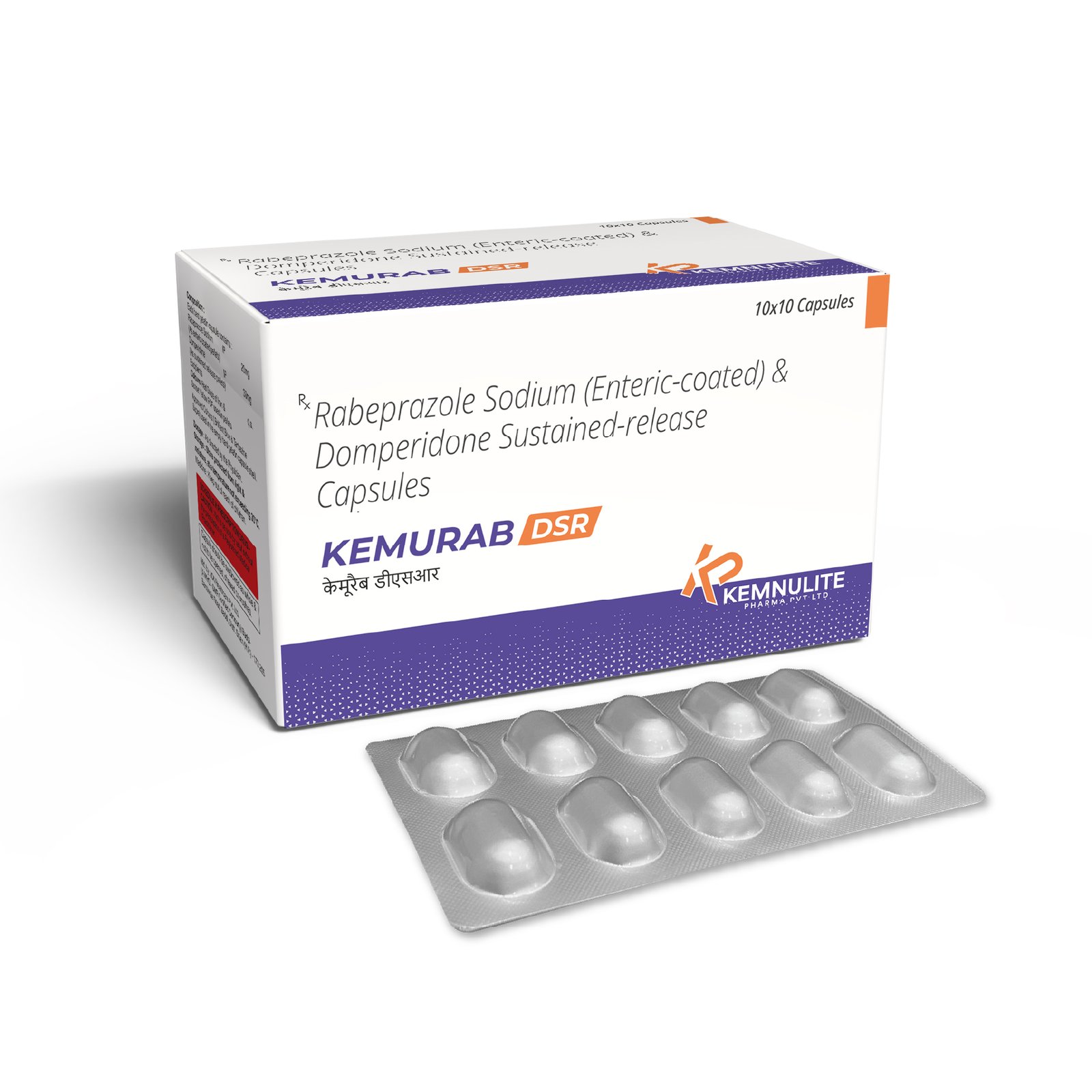 Rabeprazole 20 Mg (EC) + Domperidone 30 Mg (SR) Kemurab DSR Capsule